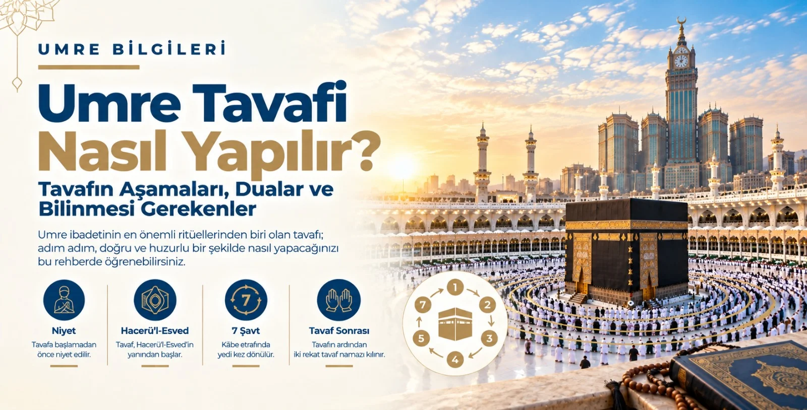 Umre Tavafı Nasıl Yapılır? Tavafın Aşamaları, Dualar ve Bilinmesi Gerekenler